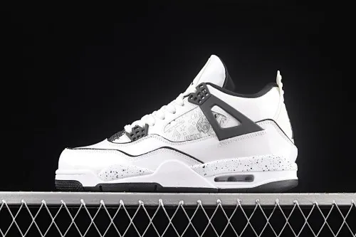 All categories Air Jordan Jordan series basketball shoes Air Jordan 4 Air Jordan 4 Retro GS "Light Smoke Grey" AJ4 Joe 4 Patent Leather Manuscript DC4101-100